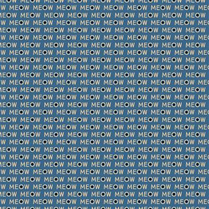 Clothworks Purrfection Meows  Blue Y3976-90