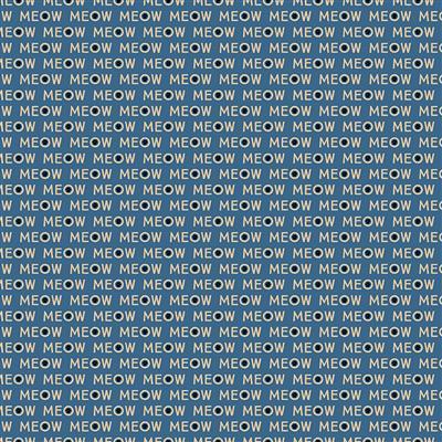 Clothworks Purrfection Meows  Blue Y3976-90