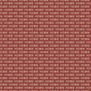 Clothworks Purrfection Meows  Red  Y3976-82