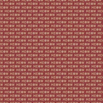 Clothworks Purrfection Meows  Red  Y3976-82