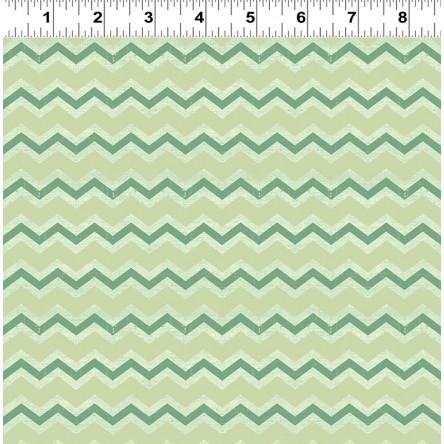 Clothworks Snarky Cats Zig Zag Green Y3060-101