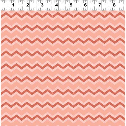 Clothworks Snarky Cats Zig Zag Peach Y3060-39