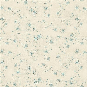 Clothworks Snovalley Digital Snowflakes Light Butter  Y3874-58