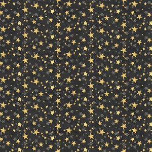 Clothworks Snovalley Digital Stars  Black  Y3872-3