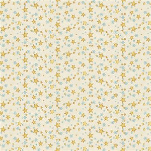 Clothworks Snovalley Digital Stars  Light Butter  Y3872-58