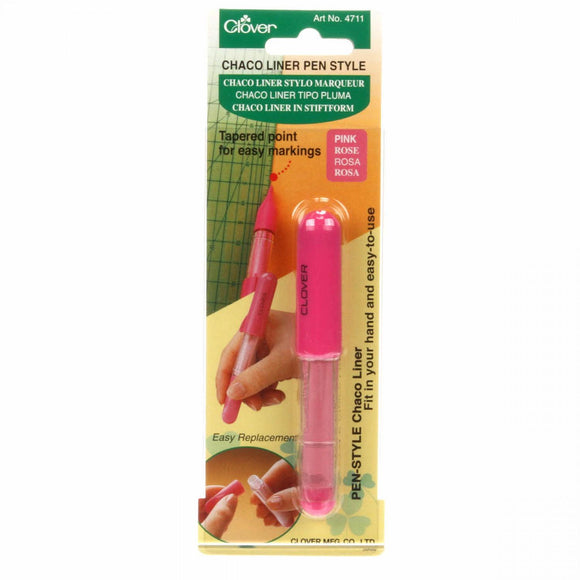 Clover Chaco Liner Pen Style Pink 4711CV
