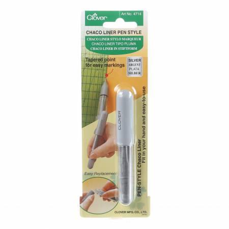 Clover Chaco Liner Pen Style Silver  4714CV