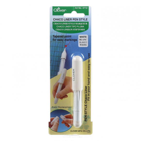 Clover Chaco Liner Pen Style White  4712CV
