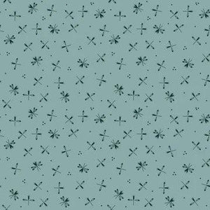 EQP Textiles Modern Traditions Fireflies Stone Blue MT170-303