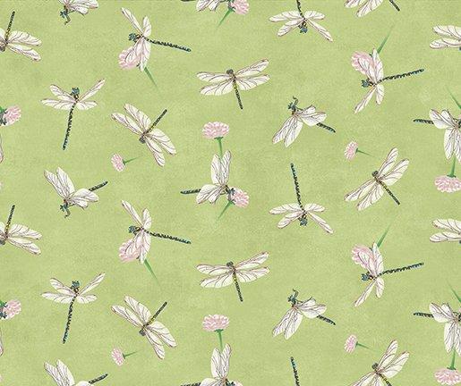 $15.49 * PREORDER* Clothworks Quilt Minnesota 2024 Dragonflies Light Olive Y4182-23
