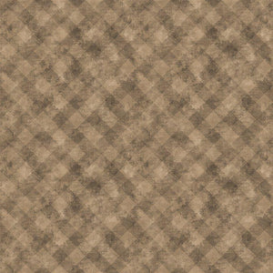 Clothworks Quilt Minnesota 2024 Diagonal Plaid Light Brown Y4185-14
