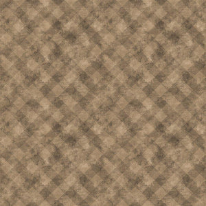 $15.49 * PREORDER* Clothworks Quilt Minnesota 2024 Diagonal Plaid Light Brown Y4185-14