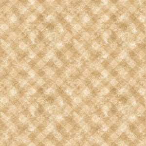 Clothworks Quilt Minnesota 2024 Diagonal Plaid Caramel Y4185-65