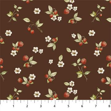 FIGO Fabrics Heavenly Hedgerow Chocolate  90586-36