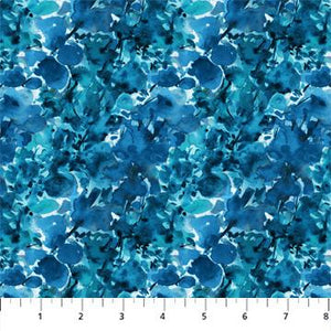 Figo Fabrics Lush & Lively Blue  90639-45