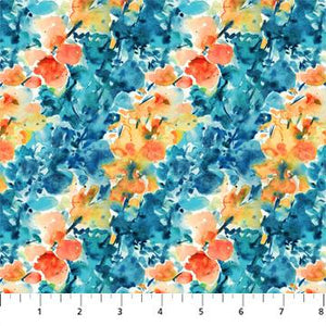 Figo Fabrics Lush & Lively Orange Multi  90639-56