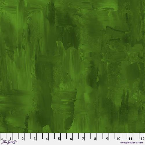 Freespirit Fabrics Textures Brushstrokes  Green  PWSP018.GREEN