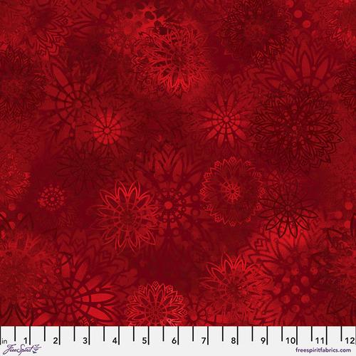 Freespirit Fabrics Textures Medallions Red PWSP016.RED