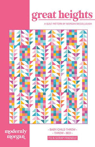 Great Heights Quilt Pattern by Modernly Morgan multiple sizes