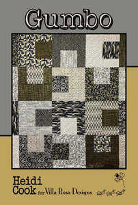 Gumbo Quilt  Pattern finished size 54"x64" from  Villa Rosa Designs
