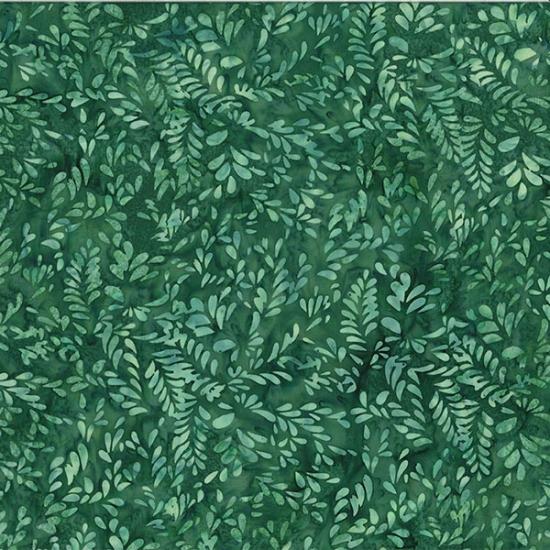 Hoffman Fabrics Bali Batik Abstract Petals Mallard T2397-272