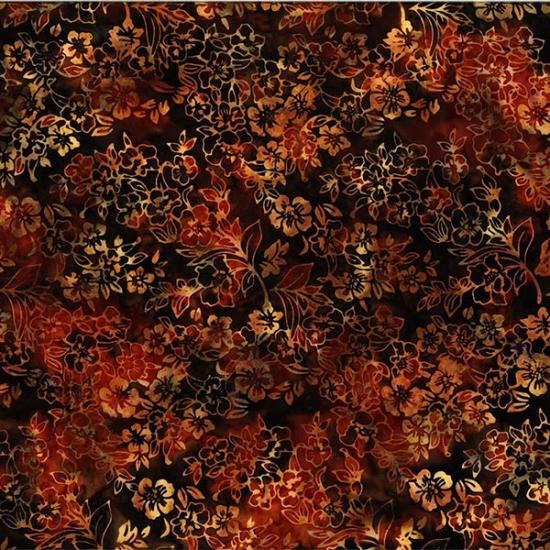 Hoffman Fabrics Bali Batik Cherry Blossom Redwood T2406-551