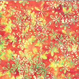 Hoffman Fabrics Bali Batik Graphic Floral Poppy T2398-224