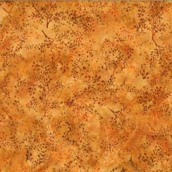 Hoffman Fabrics Bali Batik Sprig Curry U2458-26