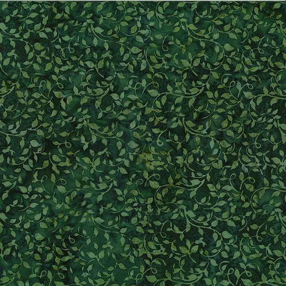 Hoffman Fabrics Bali Batik Swirl Leaf Hunter  T2380-60