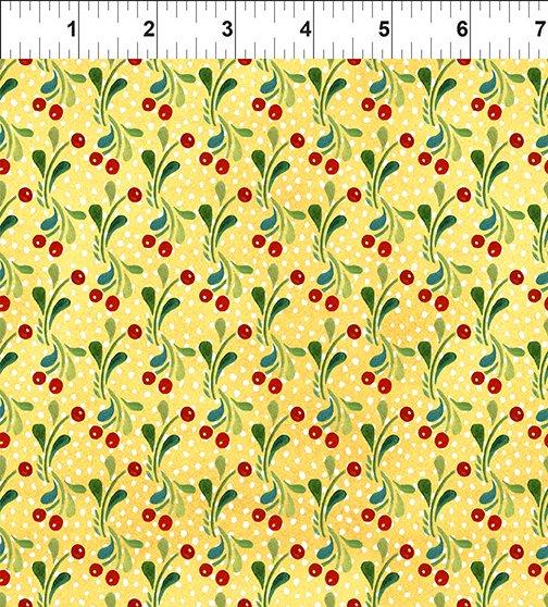 In The Beginning Fabrics Snowy Berries Yellow 8JPL1