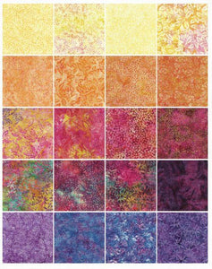 Island Batik Buds and Blooms Strip Pack 40 pieces 2.5"x43" 20 designs