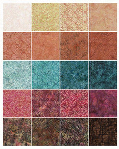 Island Batik Morris Tiles Strip Pack 40 pieces 2.5"x43" 20 designs