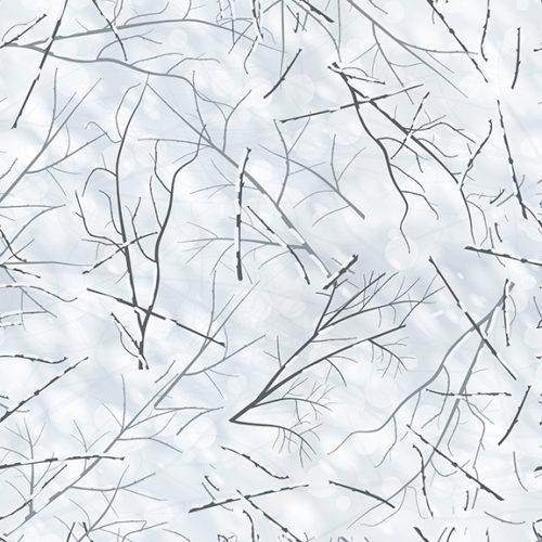 Island Batik Quiet Reflections Snowy Branches Neutral Planinum  922130041SB