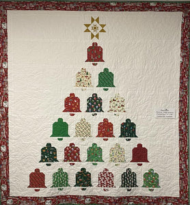 Jingle Bells Quilt Kit finished size 74" x 80" pattern by Wendy Sheppard