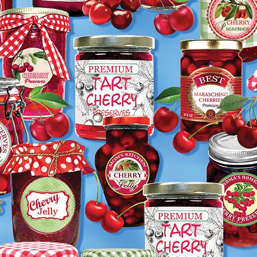 Kanvas Studio Cherry Hill Cherry Jars  Blue  1432255B