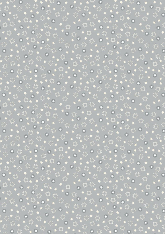 Lewis & Ireme Fabrics Christmas Trees Stars Grey C54.1