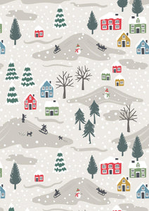 Lewis and Irene Snow Day Flannel Snow Day on Cream  F34.1