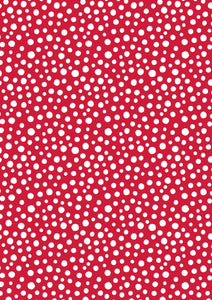 Lewis and Irene Snow Day Flannel Snow Fall on Red F38.3