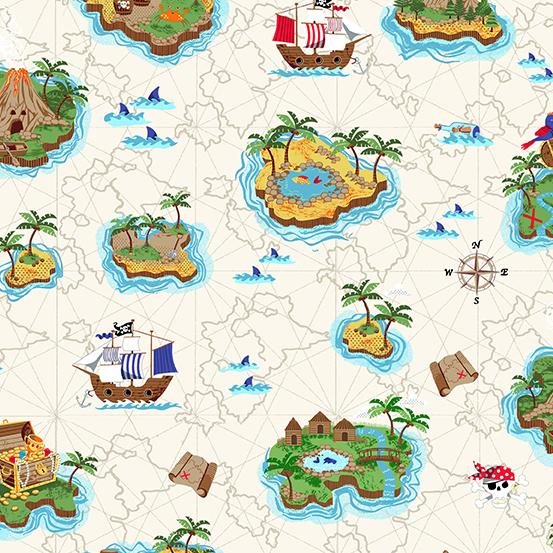 Makower UK Fabrics Pirates TP-2430-Q