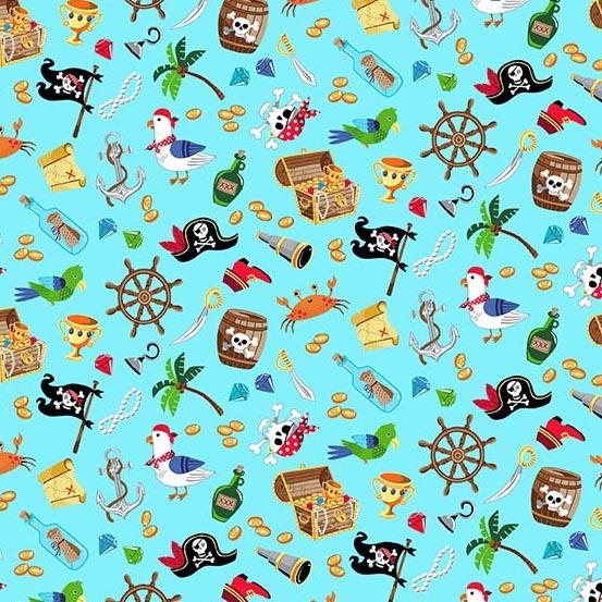 Makower UK Fabrics Pirates TP-2432-B