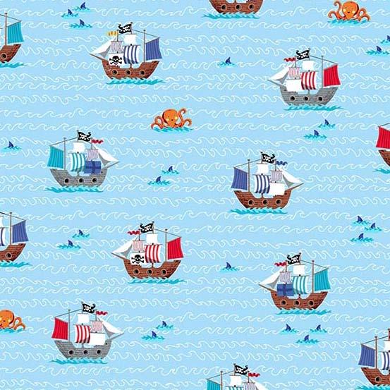 Makower UK Fabrics Pirates TP-2433-B3