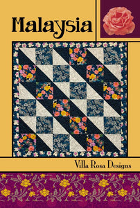 Malaysia Quilt  Pattern finished size 48"x48" by Villa Rosa Designs