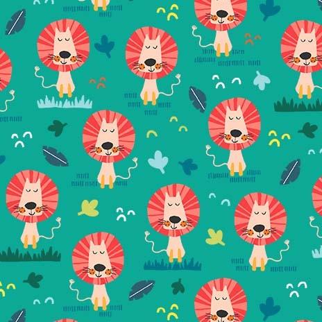 Michael Miller Fabrics Jungle Safari King of the Jungle DCX10445-JADE-D