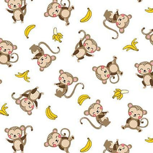Michael Miller Fabrics Jungle Safari Monkey Business DCX10443-KHAK-D