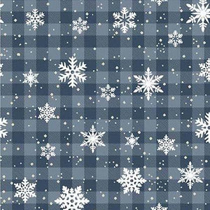 Michael Miller Fabrics Oh Deer! Falling Snowflakes  CX10946-DUSK-D
