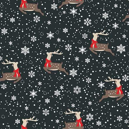 Michael Miller Fabrics Oh Deer! Leaping Deer  CX10944-GRAY-D