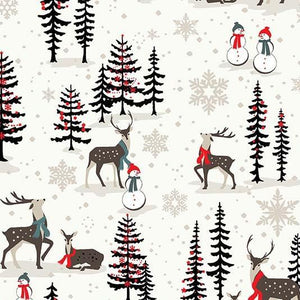 Michael Miller Fabrics Oh Deer! Winter is Here Woodland Deer CX10942-CREM-D