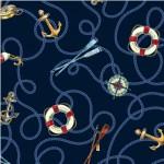 Michael Miller Fabrics World Traveler Lifeline DCX9856-NAVY-D