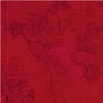 Michael Miller Fabrics World Traveler Sea Navigation DCX9858-REDX-D