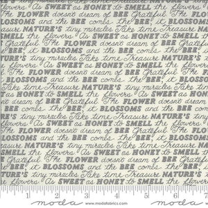Moda Fabrics Bee Grateful Dove Grey 19963 14